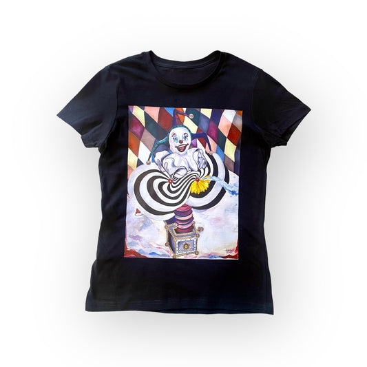 Camiseta Negra Payaso Mujer